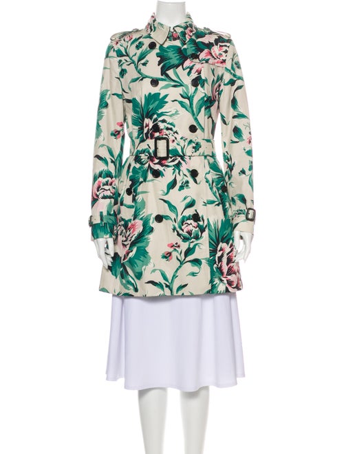 Burberry Floral Print Trench Coat