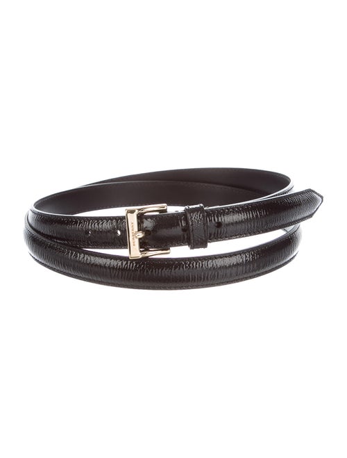 Burberry Patent Leather Belt Black