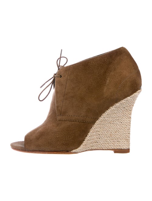 Burberry Suede Lace-Up Boots Brown