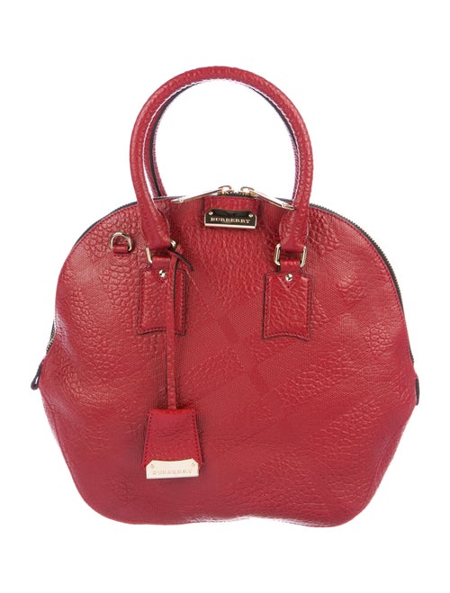 Burberry Embossed Leather Orchard Bag gold
