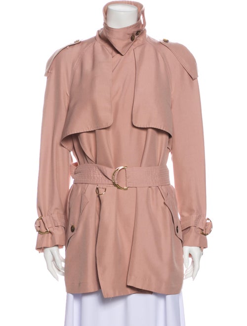 Burberry Sanbridge Silk Trench Coat Pink