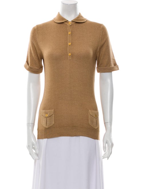 Burberry Short Sleeve Polo Brown