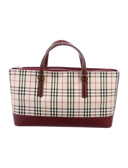 Burberry Nova Check Handle Bag Tan