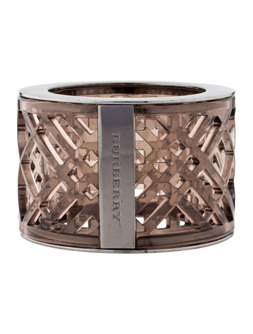 Burberry Acrylic Cut-Out Bangle Bracelet Bronze