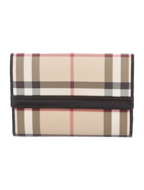 Burberry Nova Check Compact Wallet Tan