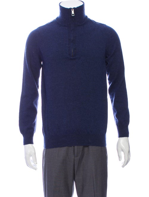Burberry Merino Wool Mock Neck Pullover Wool