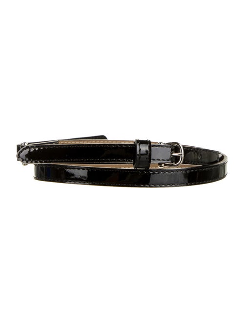 Burberry Patent Leather Buckle Belt Black