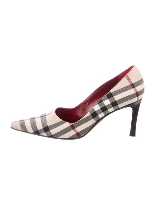 Burberry Nova Check Pattern Slingback Pumps