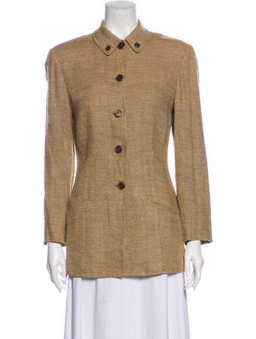 Burberry Vintage Linen Blazer Brown