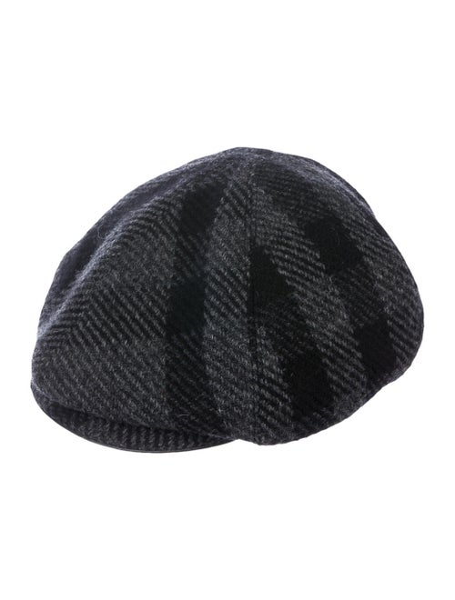 Burberry Wool Newsboy Hat black