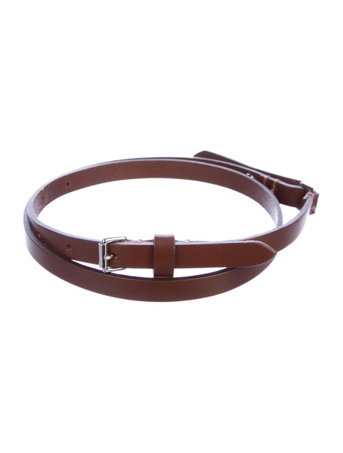 Burberry Skinny Leather Belt Brown