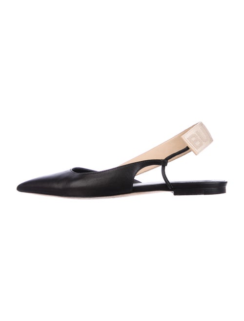 Burberry Leather Slingback Flats Black