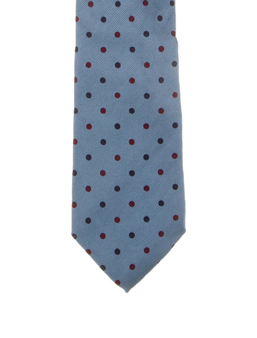 Burberry Silk Polka Dot Tie blue