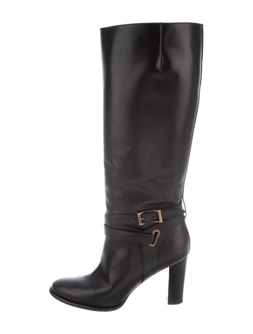 Burberry Leather Riding Boots Black