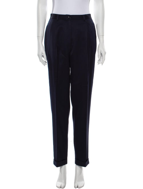 Burberry Vintage Straight Leg Pants Blue