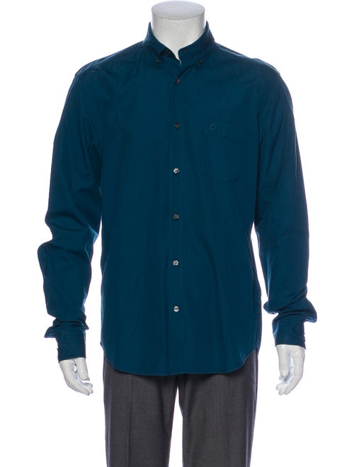 Burberry Long Sleeve Dress Shirt Blue