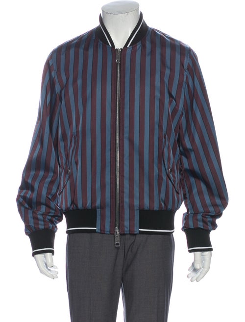 Burberry Striped Bomber Jacket Blue