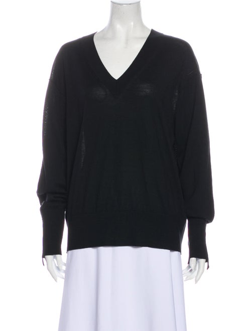Burberry Merino Wool V-Neck Sweater Wool