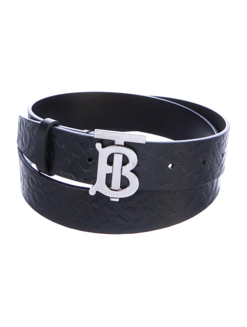 Burberry Embossed Leather Belt black
