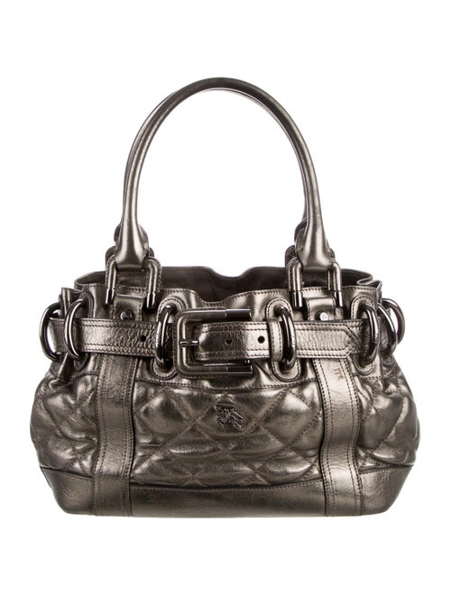 Burberry Quilted Beaton Bag Metallic