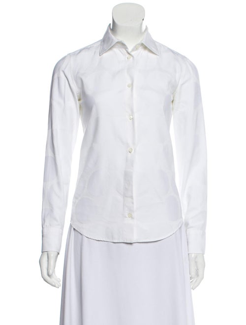 Burberry Long Sleeve Button-Up Top