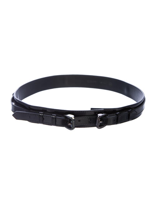 Burberry Patent Leather Belt Black