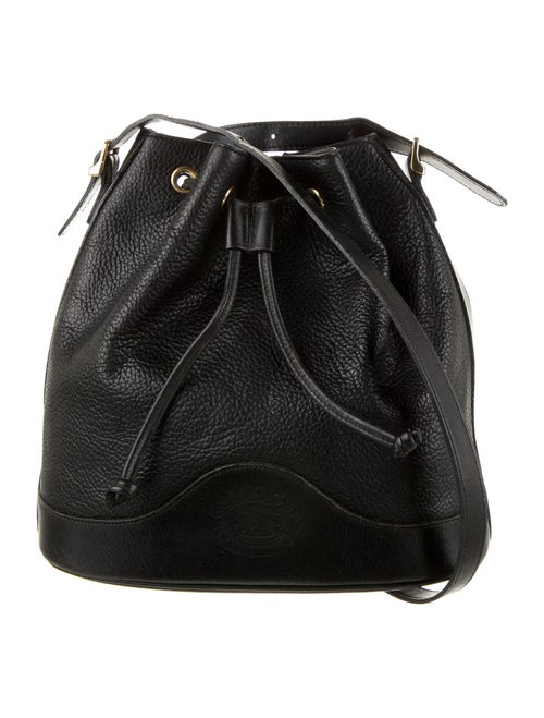 Burberry Vintage Leather Bucket Bag Black
