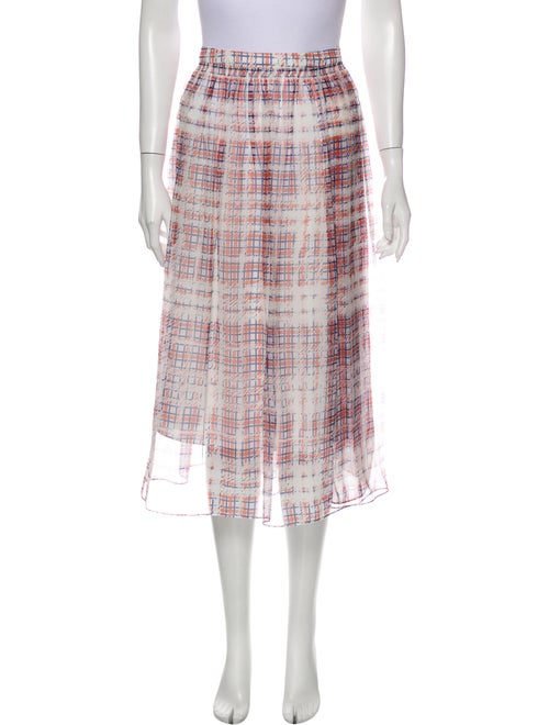 Burberry Silk Midi Length Skirt