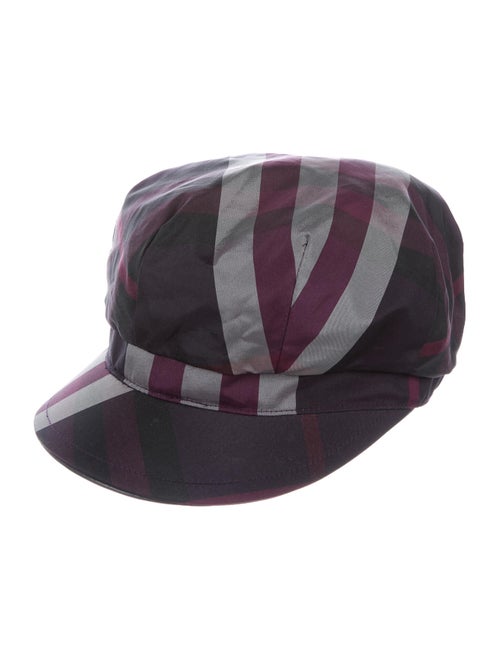 Burberry Check Newsboy Hat Purple