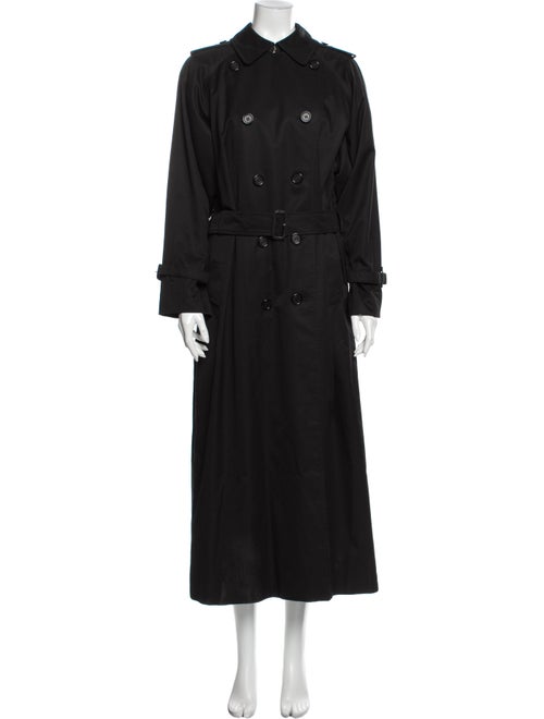 Burberry Vintage Printed Trench Coat Black