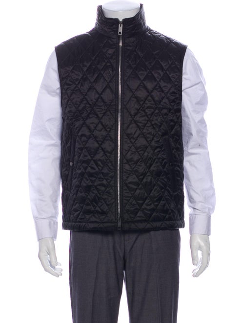 Burberry Quilted Pattern Vest Black