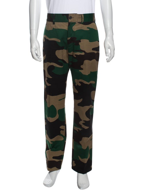Burberry Printed Cargo Pants Green