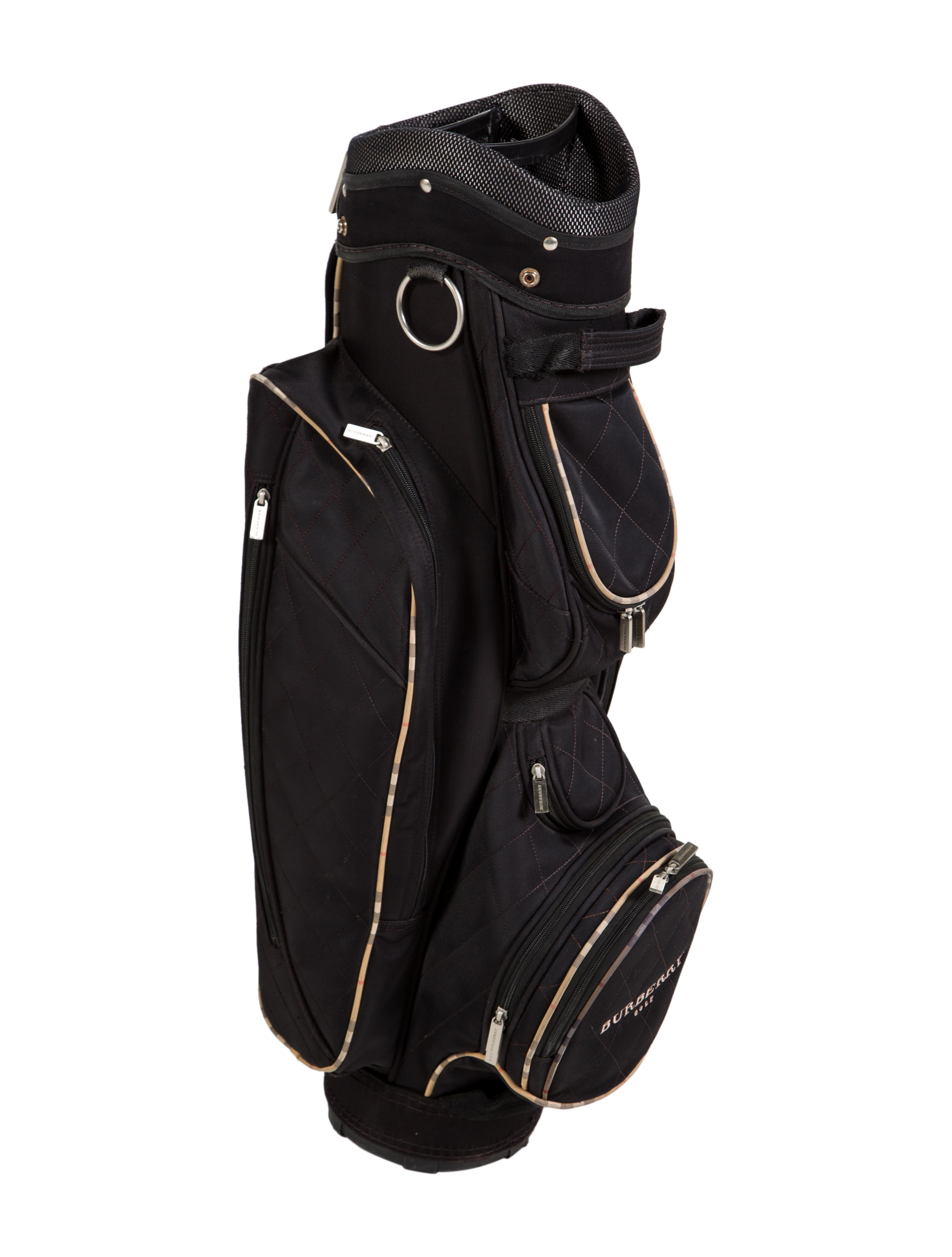 Burberry Nova Check Trim Burberry Golf Bag Black Sporting Goods