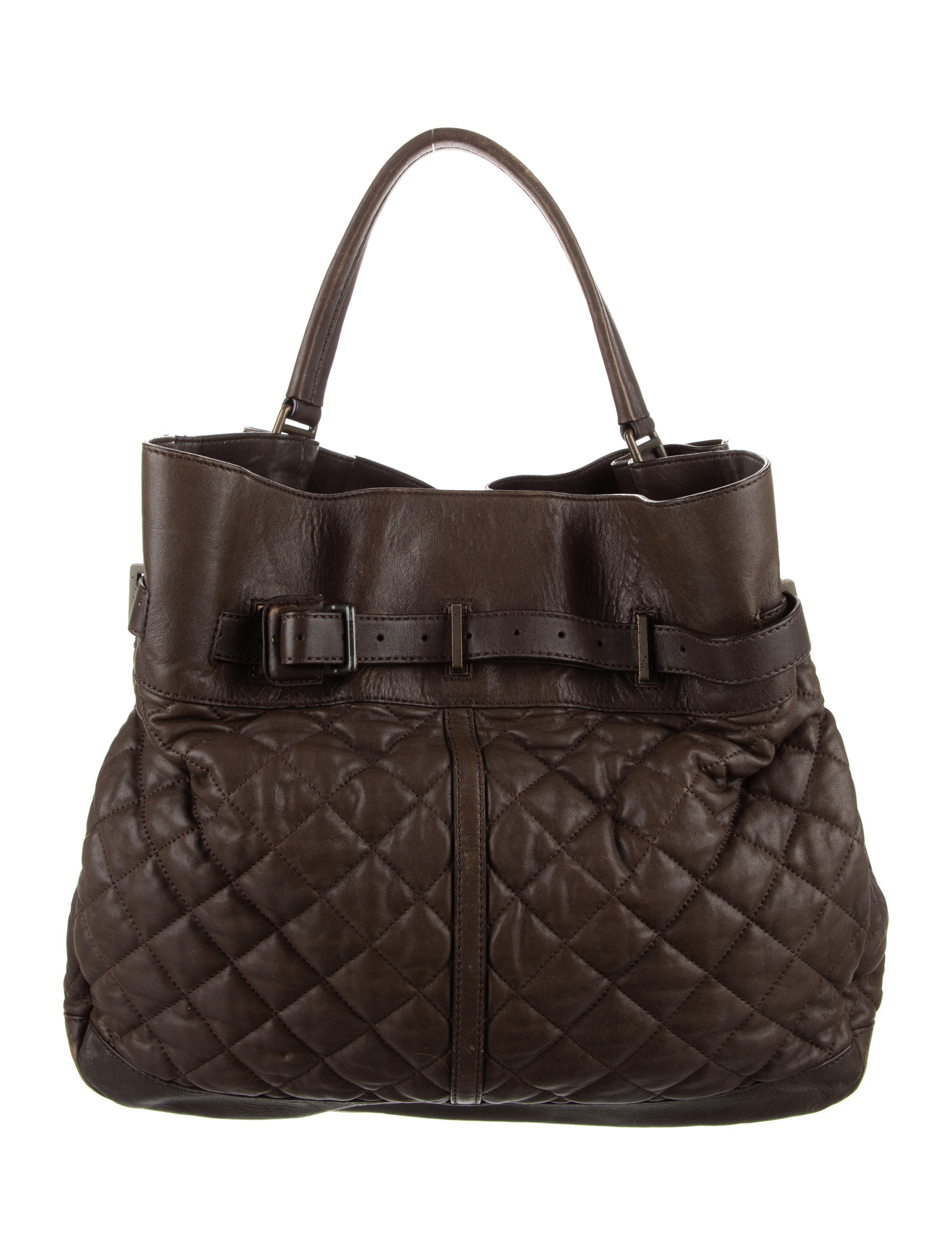 Burberry Leather Quilted Hobo