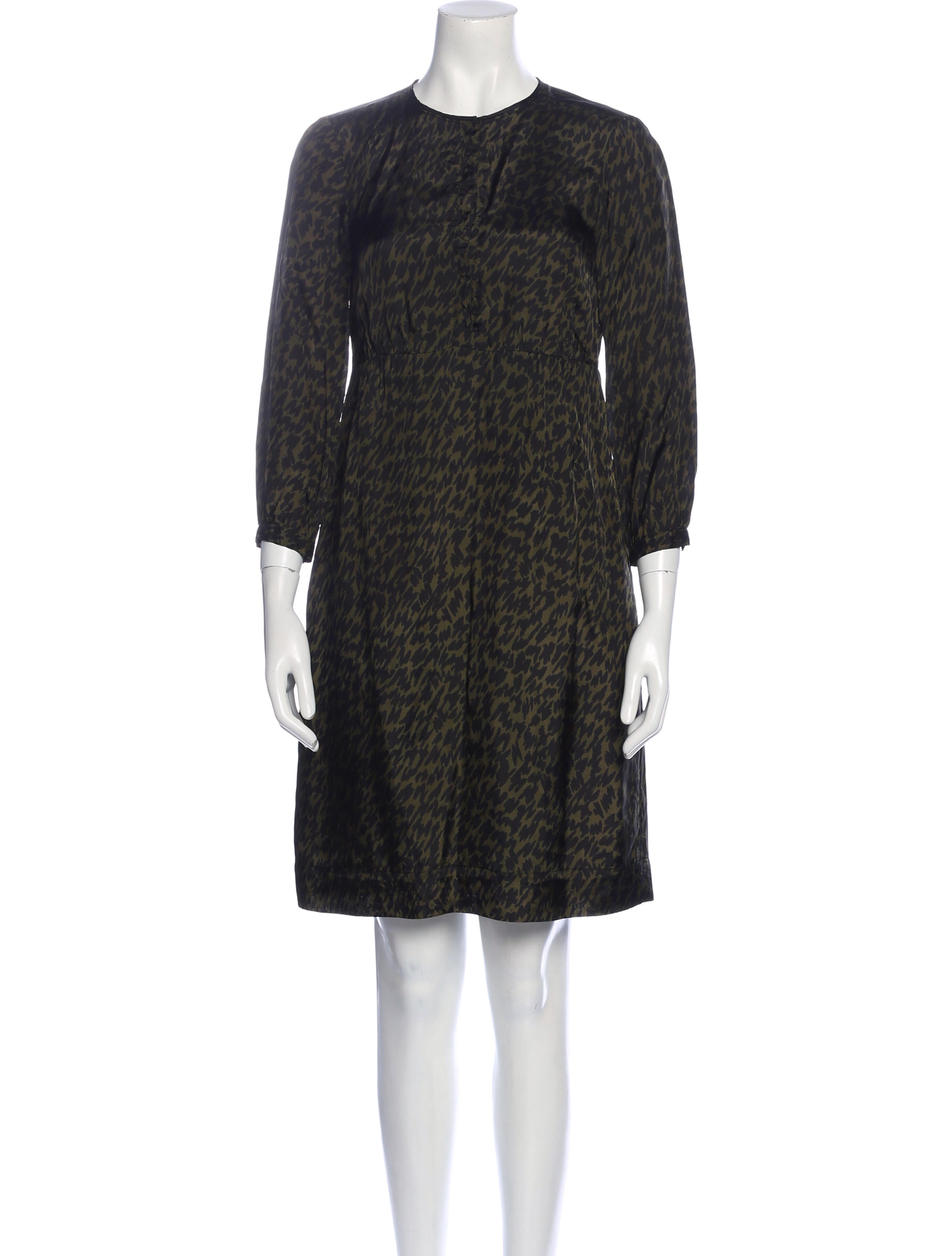 Burberry Animal Print Knee-Length Dress