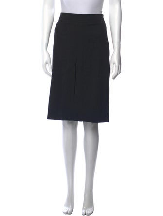 Burberry Pleated Accents Knee-Length Skirt
