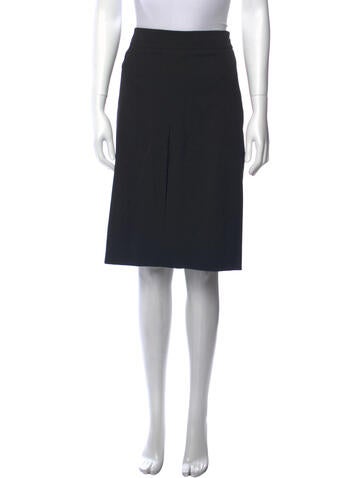 Burberry Skirts Pleated Accents Knee-Length Skirt L