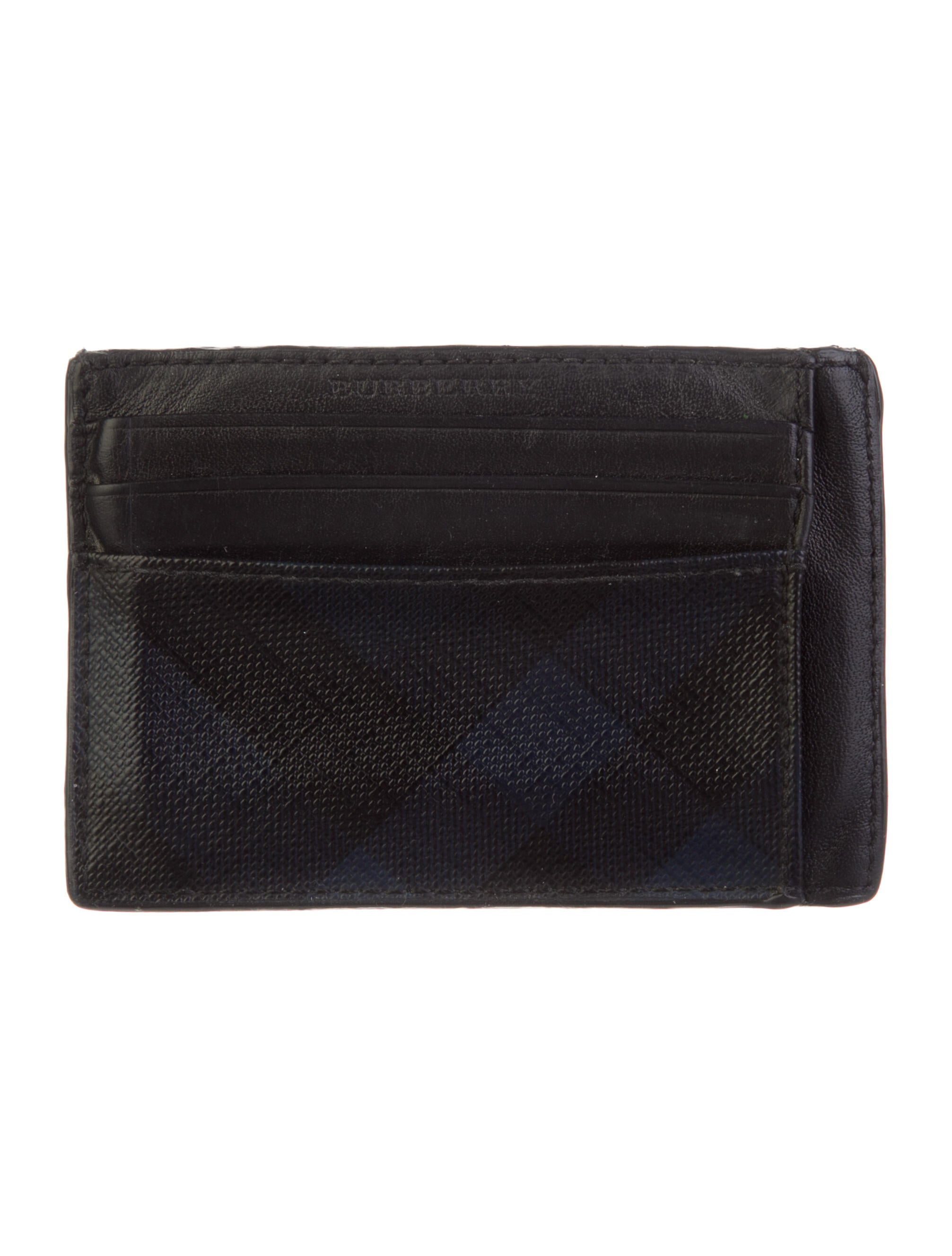 Burberry Leather Printed Card Holder Black Wallets, Accessories