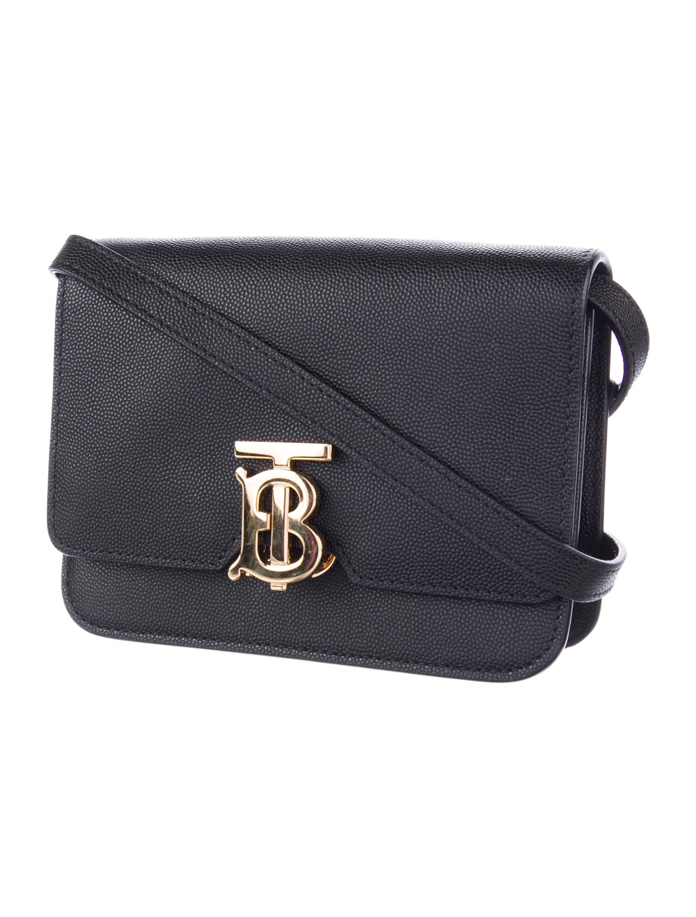 Burberry TB Leather Crossbody Bag Black Crossbody Bags, Handbags