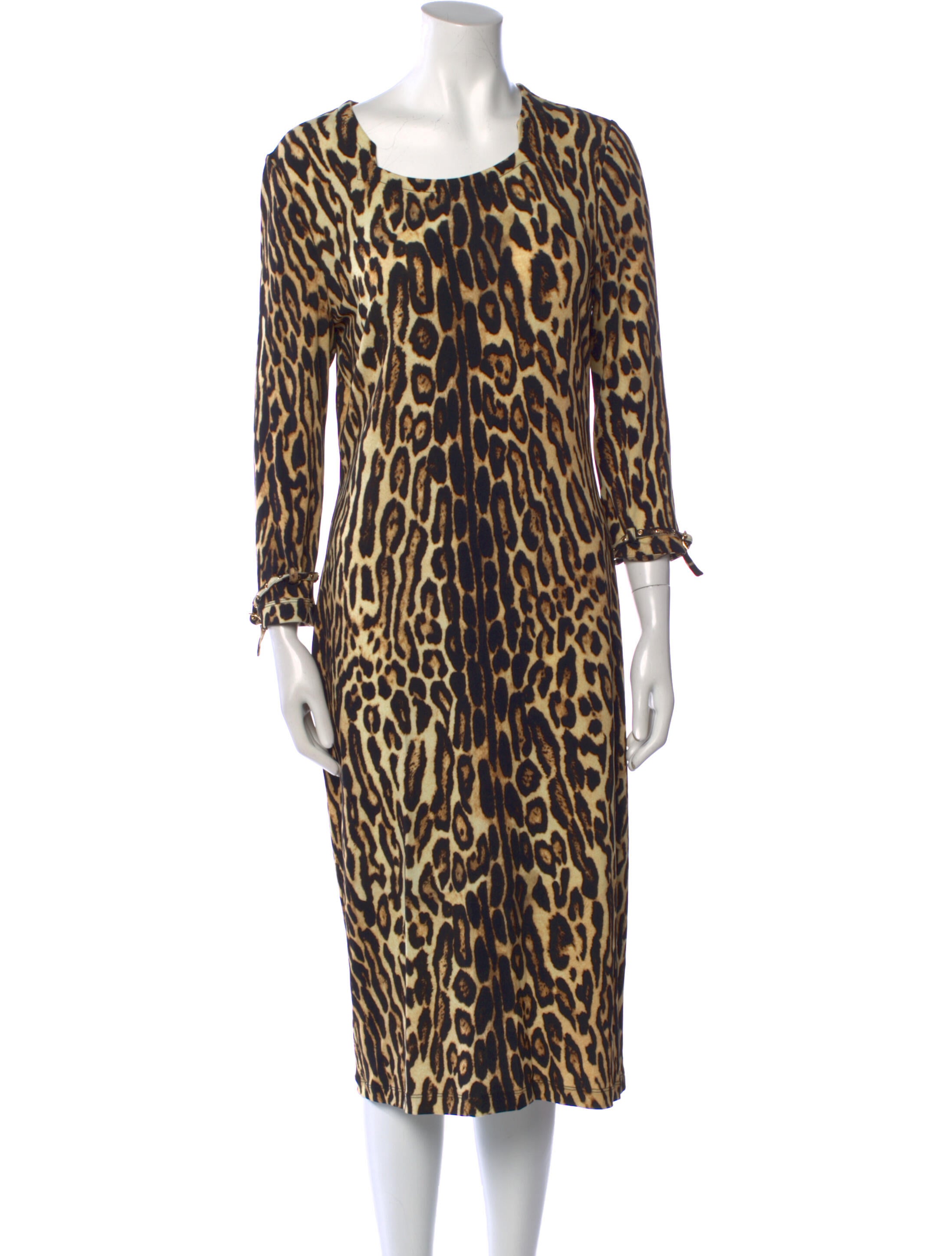 Burberry Animal Print Midi Length Dress