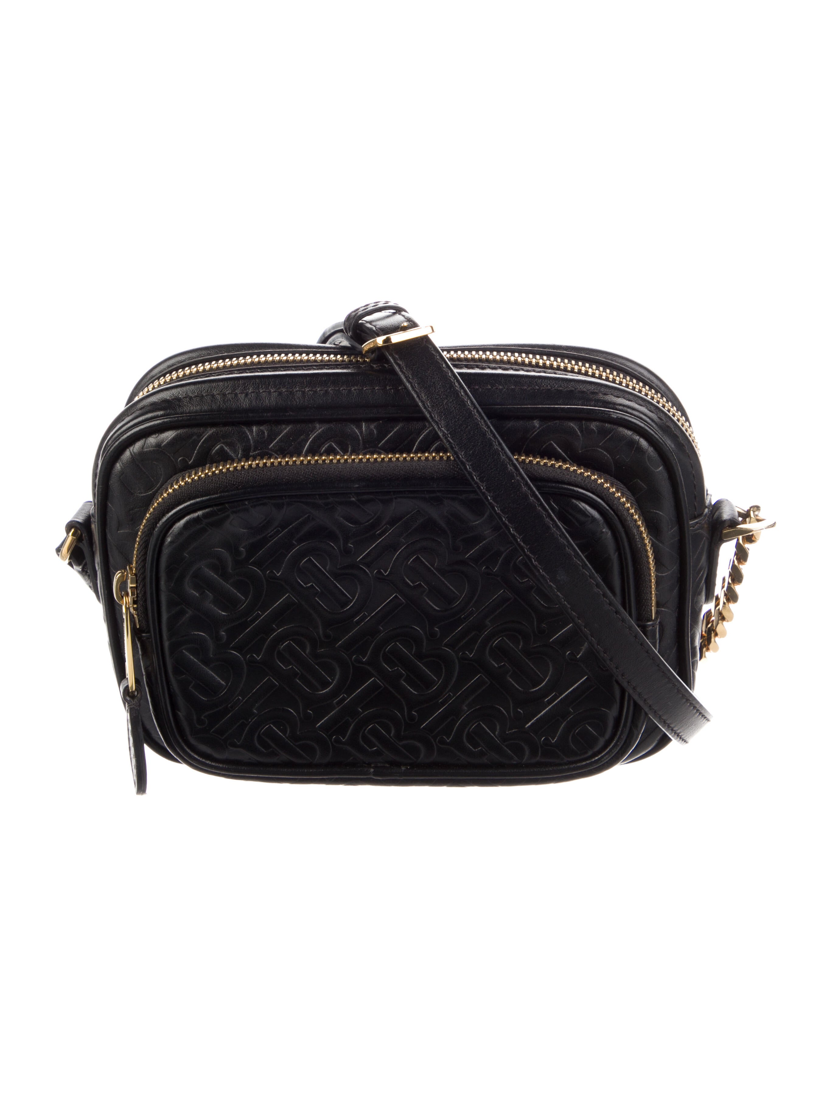 Burberry Leather TB Crossbody Bag Black Crossbody Bags, Handbags