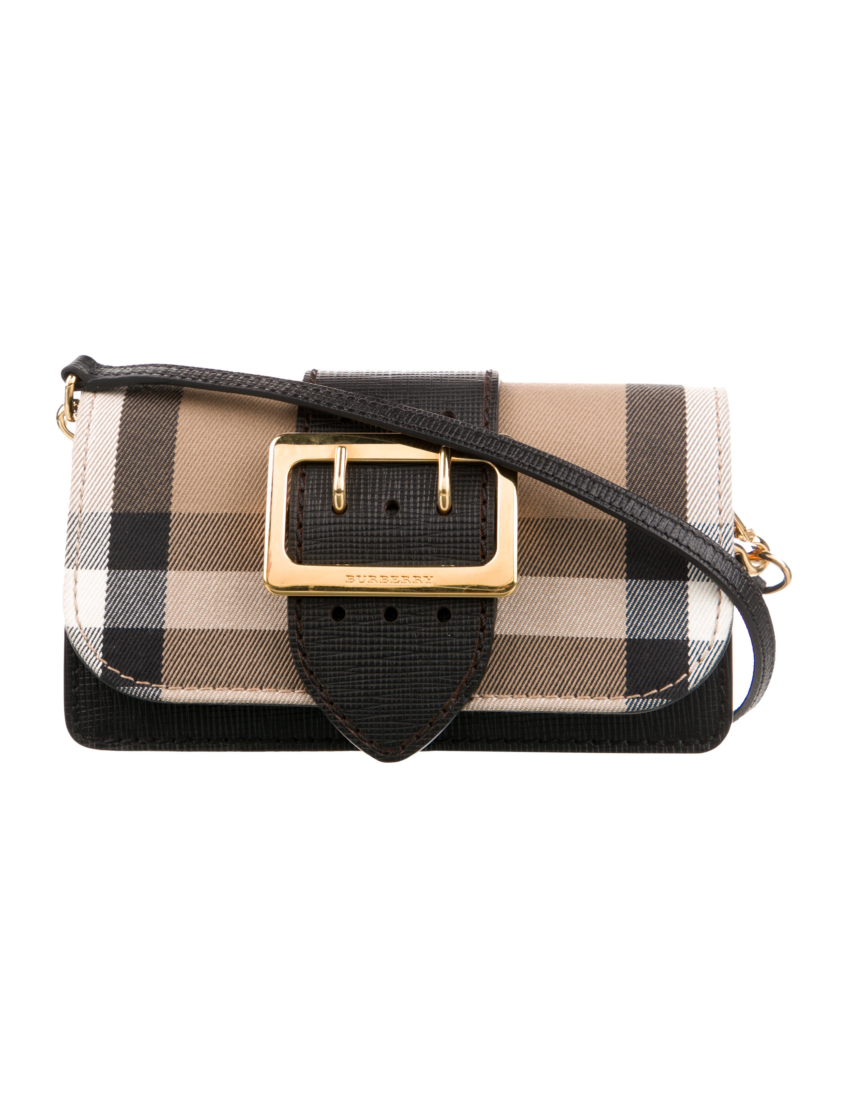 Burberry House Check Convertible Crossbody Bag Black Crossbody Bags