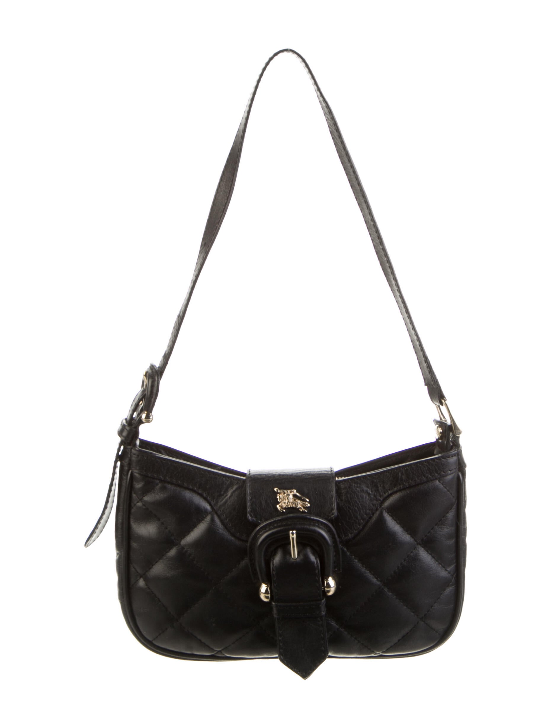 Burberry Leather Shoulder Bag Black Shoulder Bags, Handbags