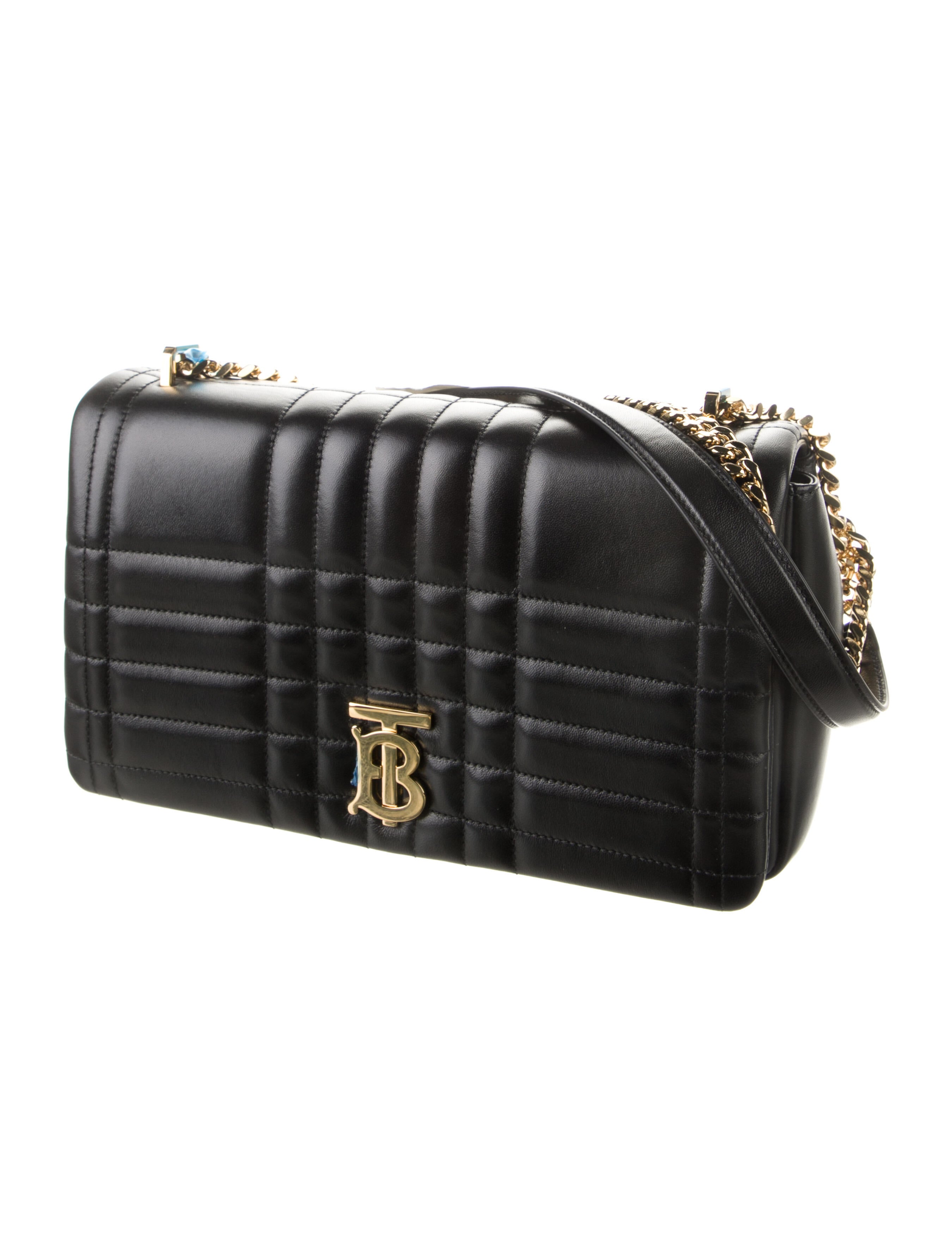 Burberry Lola Quilted Leather Shoulder Bag Black Shoulder Bags