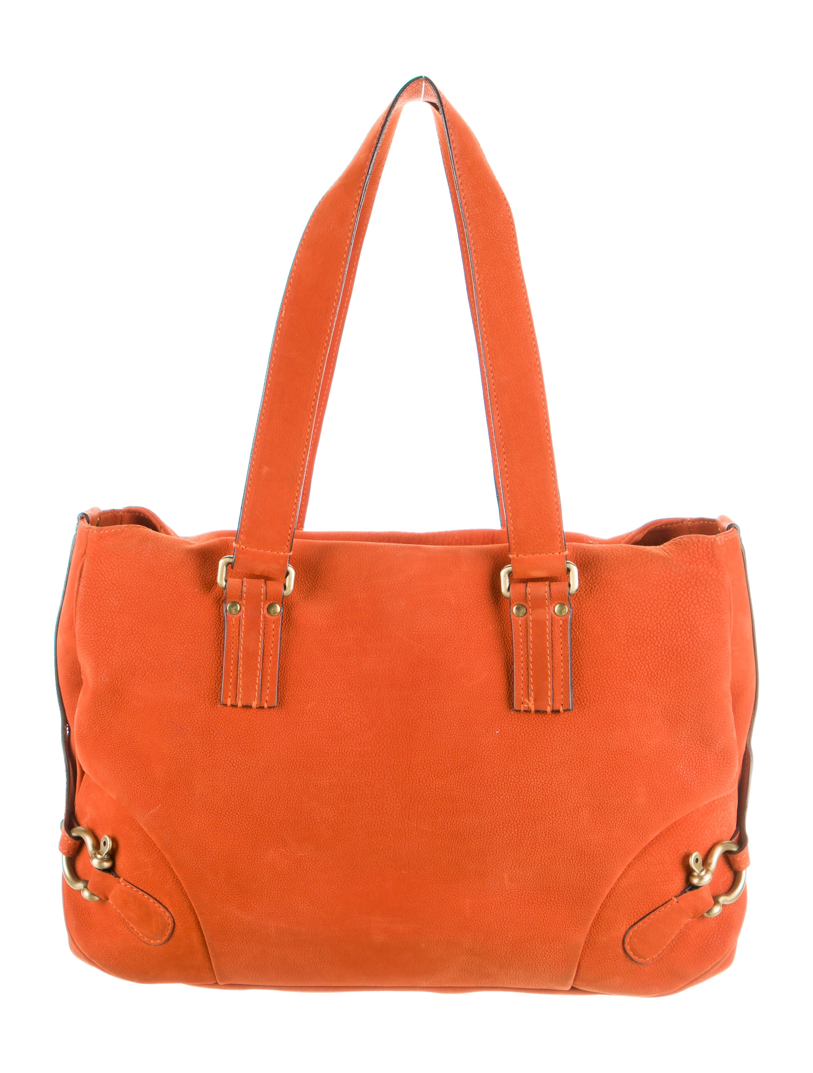 Burberry Leather Bridle Shoulder Bag Orange Shoulder Bags, Handbags