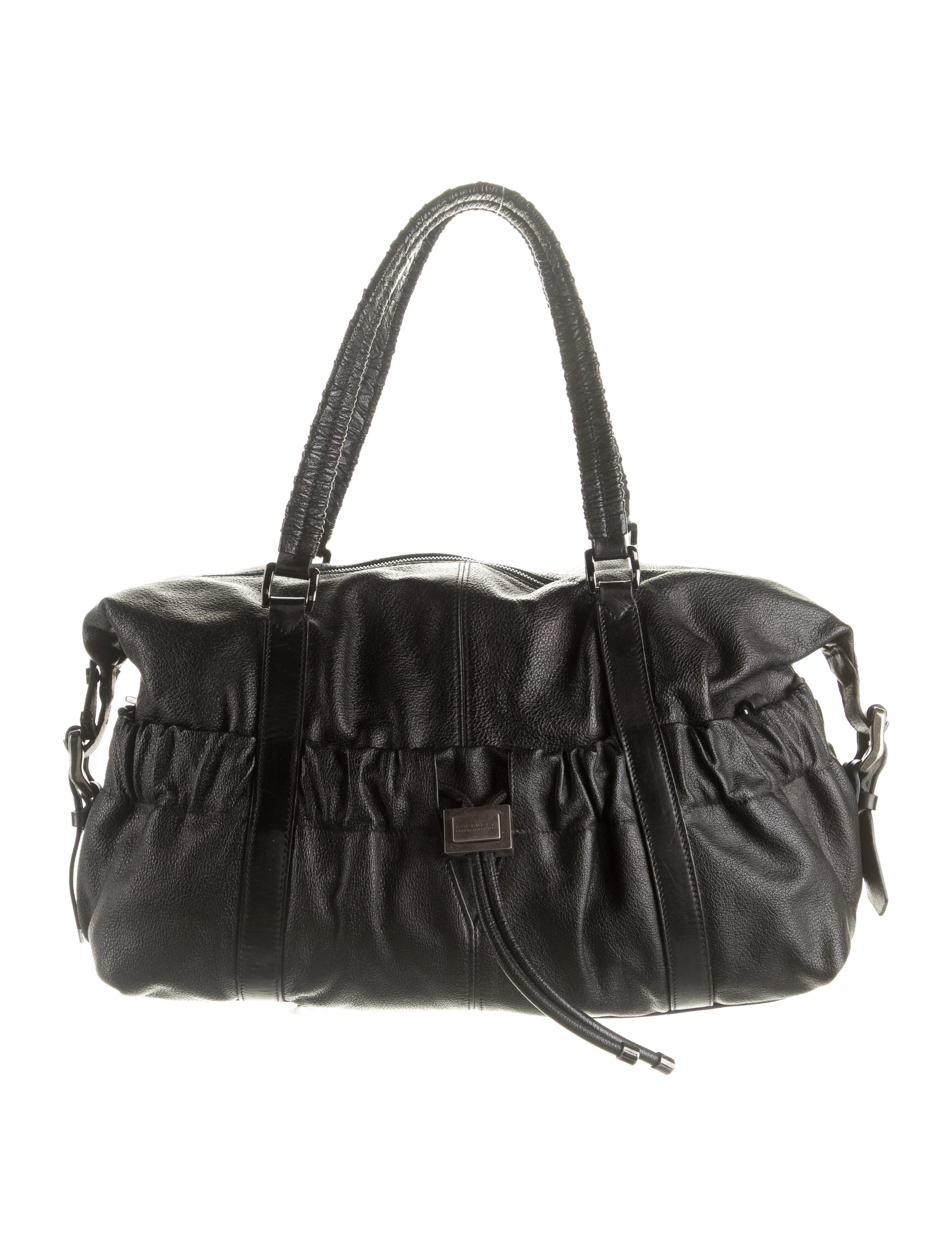 Burberry Leather Shoulder Bag Black Shoulder Bags, Handbags
