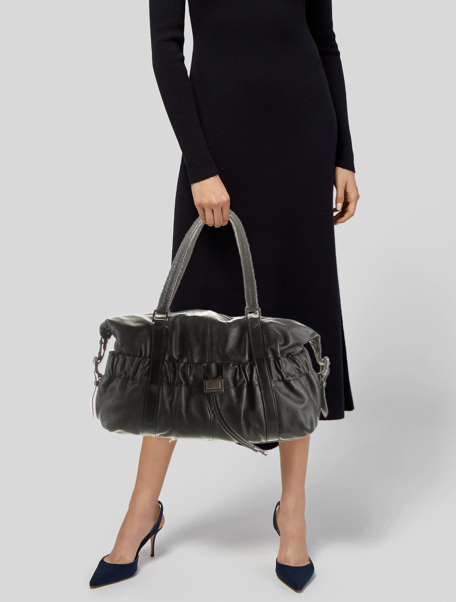 Burberry Leather Shoulder Bag Black Shoulder Bags, Handbags