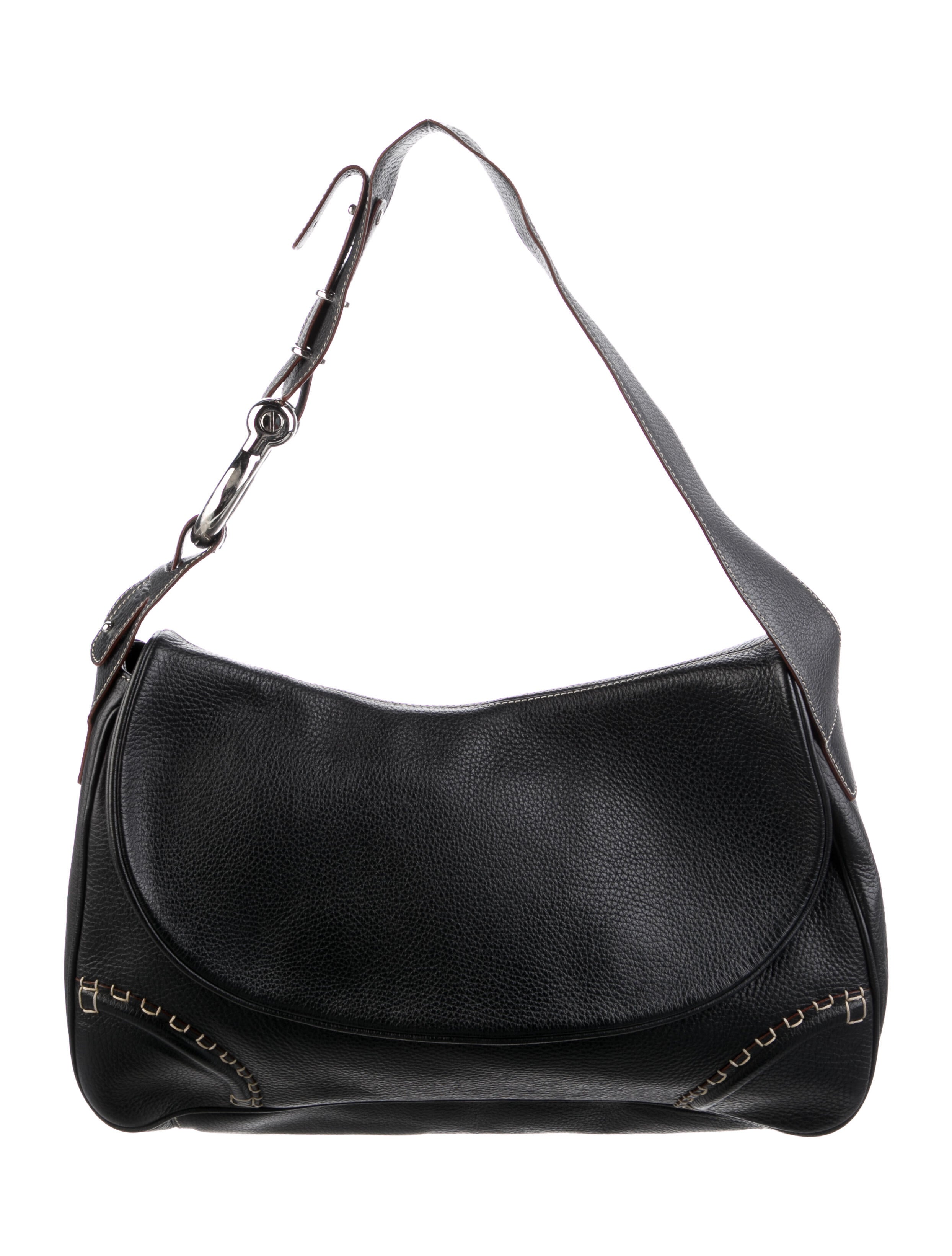 Burberry Leather Shoulder Bag Black Shoulder Bags, Handbags