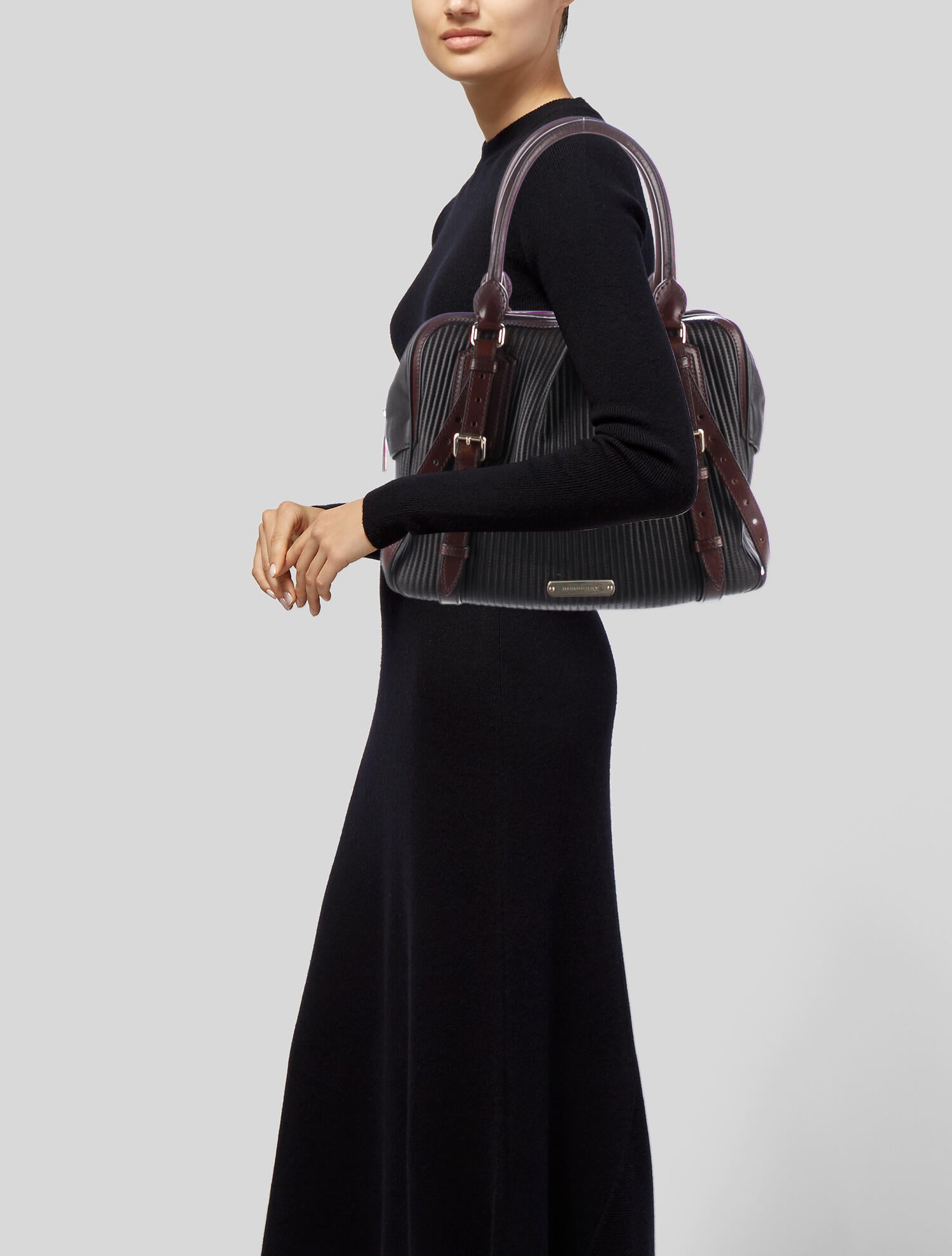 Burberry Leather Shoulder Bag Brown Shoulder Bags, Handbags