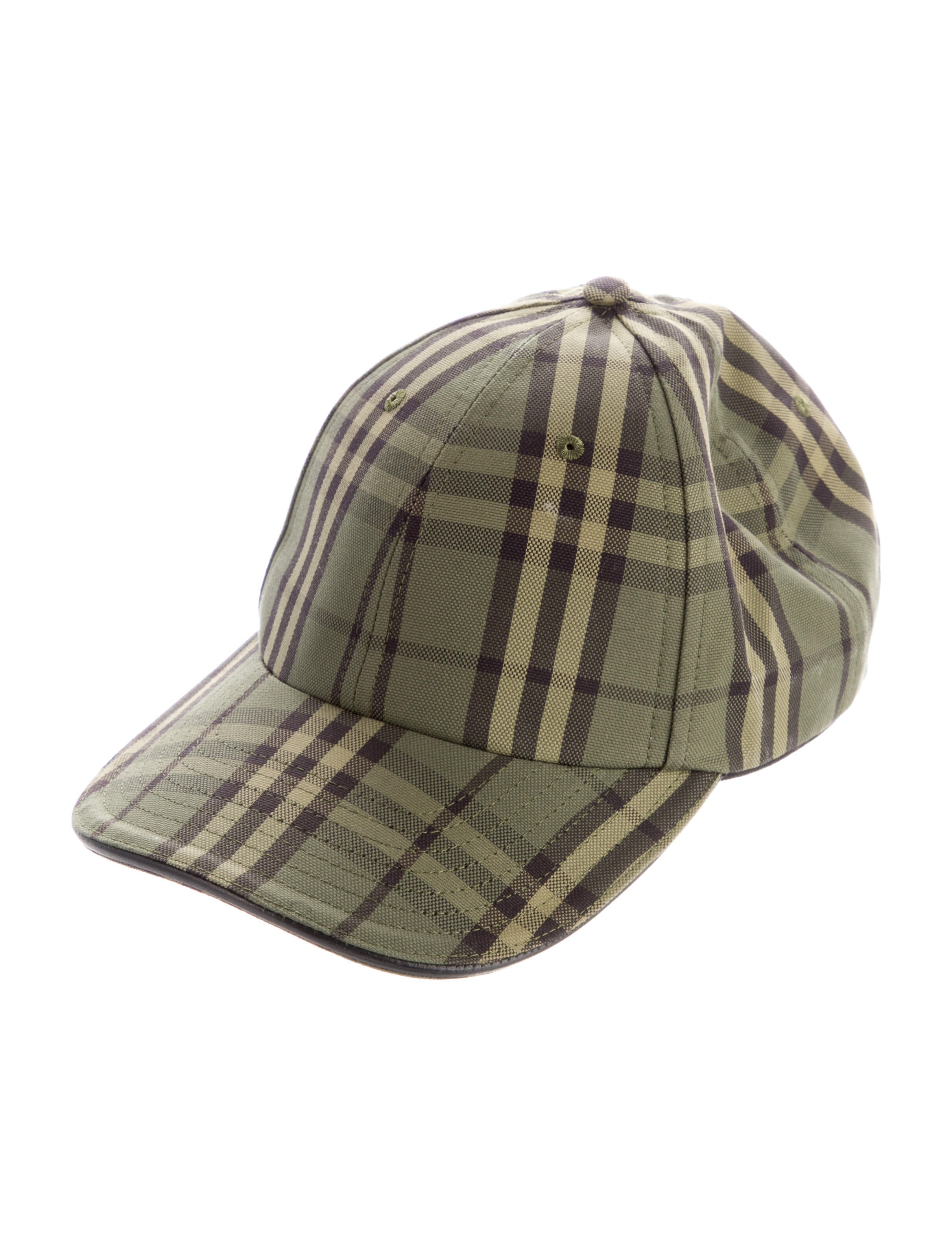 Burberry Plaid Baseball Cap Green Hats, Accessories BUR328659 The